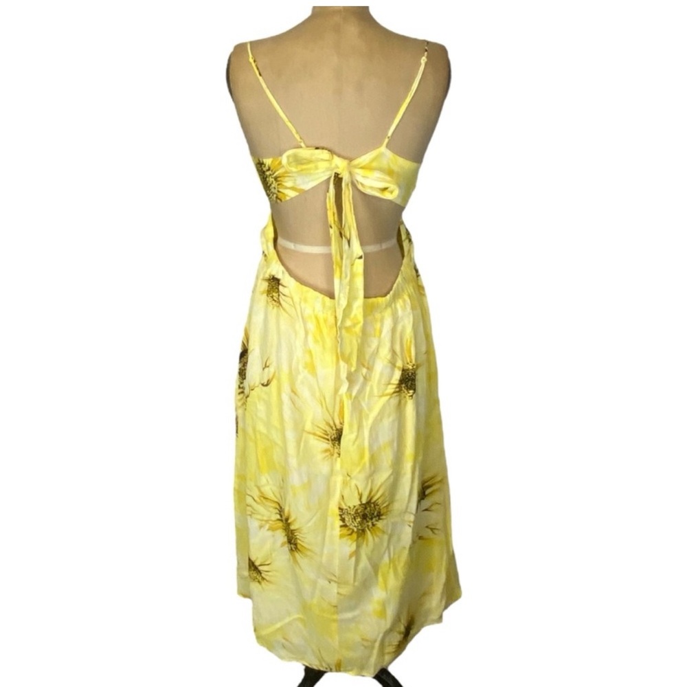 Yellow Floral Maxi Dress - Picture 5 of 13